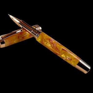 Elegante roodgouden "Tahitian Sunset Rose"-rollerbalpen - Perfect Moederdagcadeau