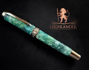 Highlander “St. Croix” | Black Titanium Fountain Pen | Luxury Writers Gift