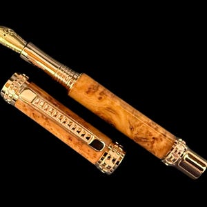 Edinburgh Exotisches australisches Rot Coolabah Holz | Füllfederhalter Rotgold