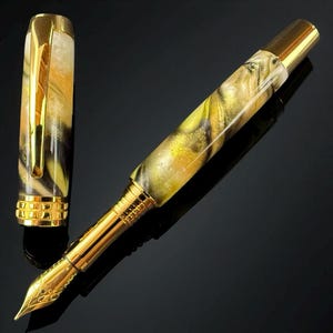 Highlander "24k Zebra" gouden vulpen