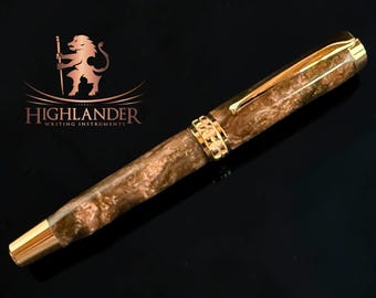 Highlander “The Gilded Sovereign” | Red Gold Fountain Pen