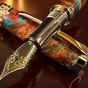 Rotgold Drachenhaut | Highlander Füllfederhalter | Ein auffallendes Geschenk für Stiftbegeisterte