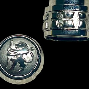 Pluma estilográfica Imperial Gold / Titanio negro / Hecha a mano por Highlander imagen 7