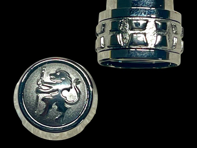 Pluma estilográfica Imperial Gold / Titanio negro / Hecha a mano por Highlander imagen 7