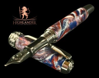 Whimsical | Black Titanium Fountain Pen | Handcrafted by Highlander