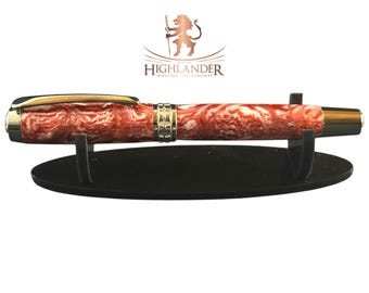 Whimsical Highlander Black Titanium Rollerball Pen - Memorable Handmade Gift