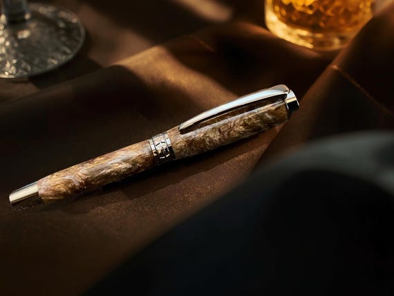 30 Year Single Malt | Black Titanium Rollerball Pen | Luxury Gift For Him