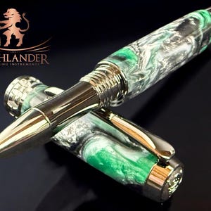 Handcrafted “Artemis” Black Titanium Rollerball Pen - Perfect Gift For Him