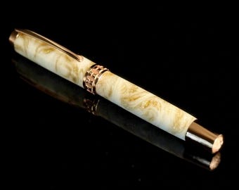 Solstice Pearl | Rose Gold Fountain Pen | Elegant Birthday Gift