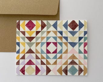 Generic Blank Cards Set of 6, A2 Abstract Message Cards Pack