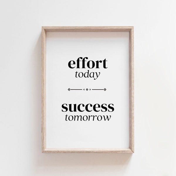 College Dorm Decor Motivational Poster Printable, Coach Gift Wall Decor, Success Quotes Wall Art, Business Motivation for Entrepreneur