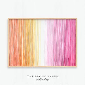 Lesbian Pride Wall Art Print, LGBTQIA Abstract Minimalist Apartment Decor