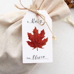 Étiquette-cadeau minimaliste à pour modèle de Thanksgiving, étiquette volante de cadeau d'automne modifiable, étiquette de faveur de régal d'automne imprimable, carte aquarelle simple
