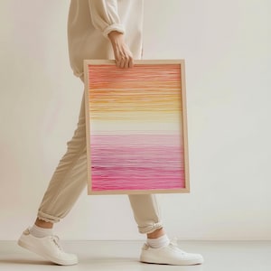 Abstract Lesbian Flag Art Print, Subtle Lesbian Pride Home Decor