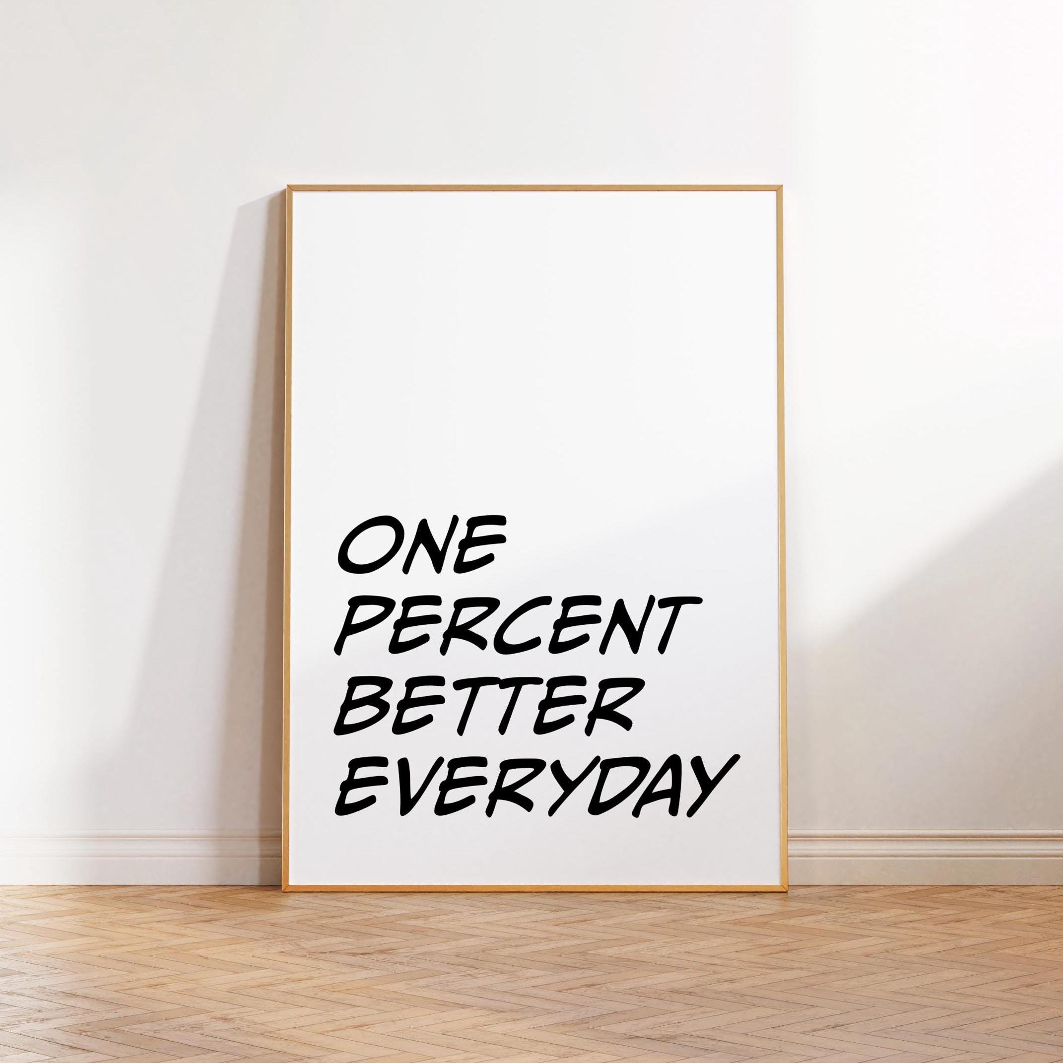 1% Better Every Day Motivational Gym Poster: Inspirational Wall Art (Digital Download))