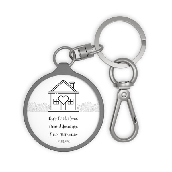 Personalized Keyring Tag, couples New home ring tag, His and hers Keyring, gifts for new homeowner, Gifts for couples, Acrylic keyring