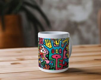Abstract Keith Haring Mug