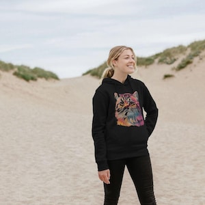 Coloured Cat Ladies Relaxed Fit Hoodie