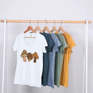 Autumn Shroomies Ladies Scoop Neck Tee