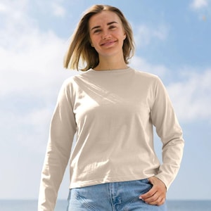 Women&#39;s Heavyweight Plain Long Sleeved Tee