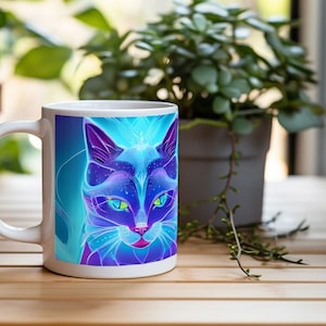 Bluebell The Neon Cat Mug