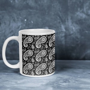 Black Paisley Mug