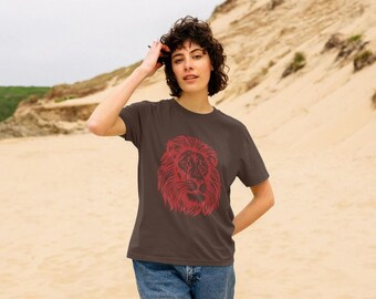 T-shirt pour femme Lion rouge