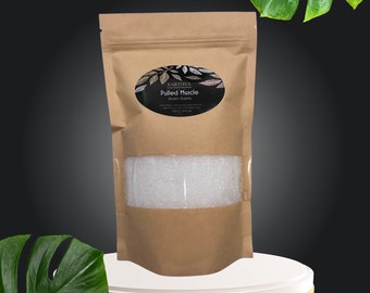 100 % All Natural | "Pulled Muscle"  Epsom Salts & Sea Salts Bath | Handmade