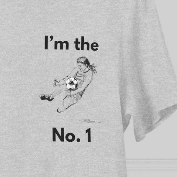 Torwartin T-Shirt I'm the no. 1 T-Shirt für Fußballerin Geschenk für Fußballspielerin Shirt mit handgezeichnetem Fußballbild Keeper T-Shirt