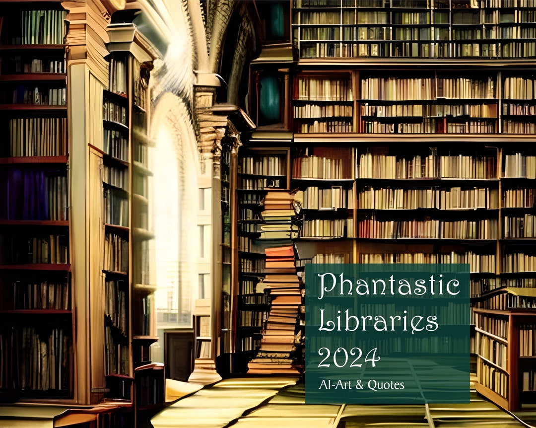Phantastic Libraries Calendar 2025 With Quotes for Book Lover Calendar