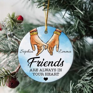 Friends Ceramic Ornament - Personalizable Holiday Gift