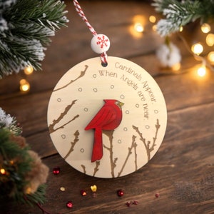 Cardinal Ornament Cardinal Gifts Bereavement Gift Christmas in Heaven Cardinal Christmas Ornament Condolence Gift Remembrance Ornament