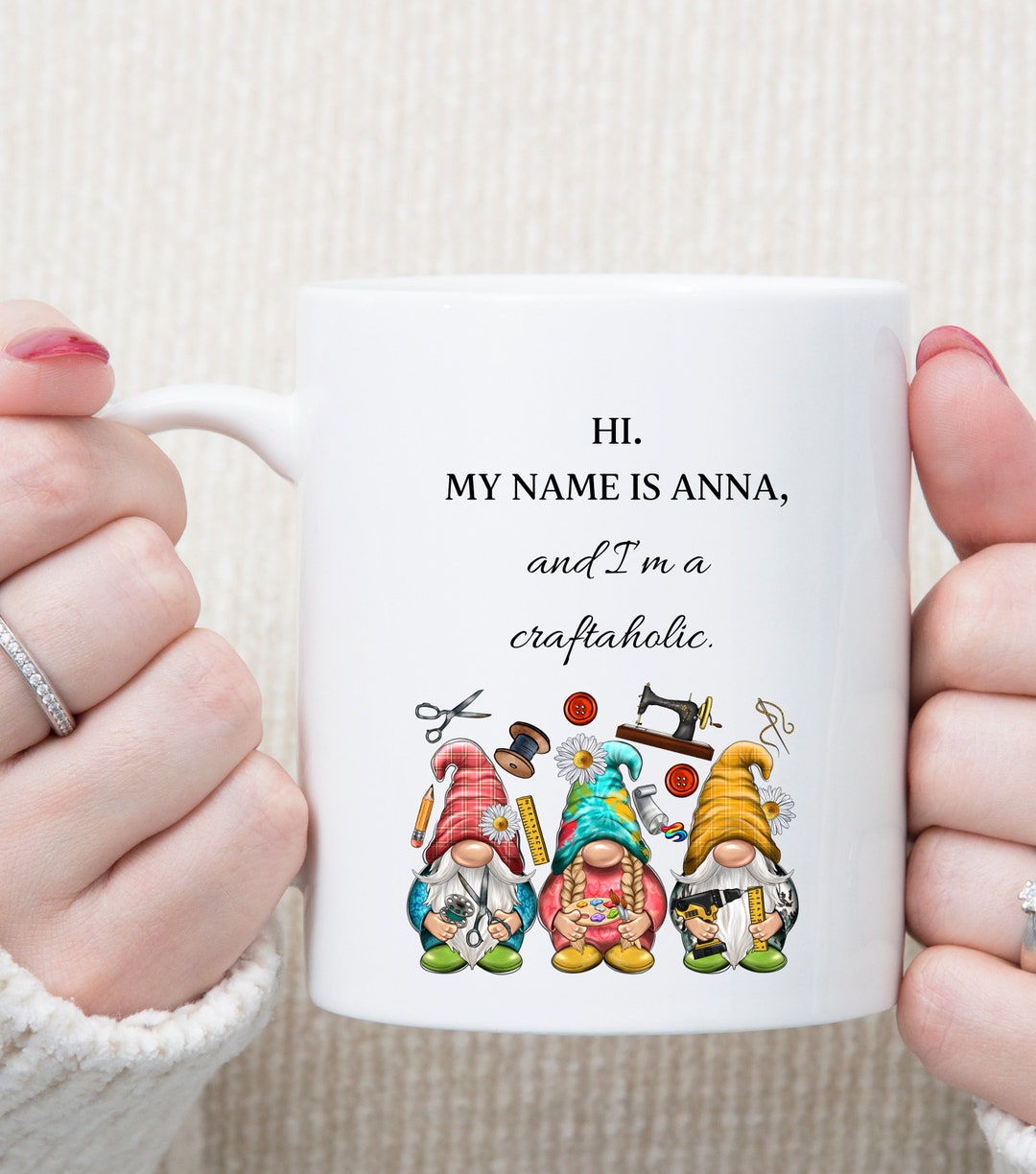 Confession of a Craftaholic: Funny Craft Gnome Mug, Perfect Gift for ...