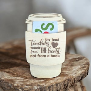 Teacher Gift Card Holder Teacher Appreciation Gift Coffee Gift Card Holder for Teacher End of School Teacher Gift