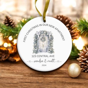Personalized New Apartment Ornament New Home Gift Our First Apartment New Homeowner Gift New House Ornament