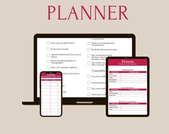 150-Page Wedding Planner | Checklist & Budget Organizer (Digital Download)