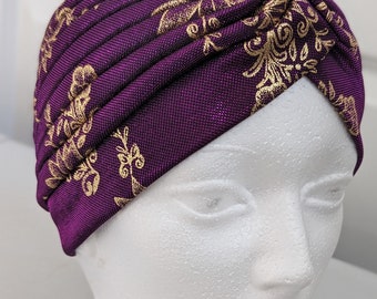 Instant Turban- Pretied Turban Headwrap-Turban-Women Hat- Stretchy boho stamping  stylish-Headscarf-chemo Hat- Alopecia-Lightweight cap