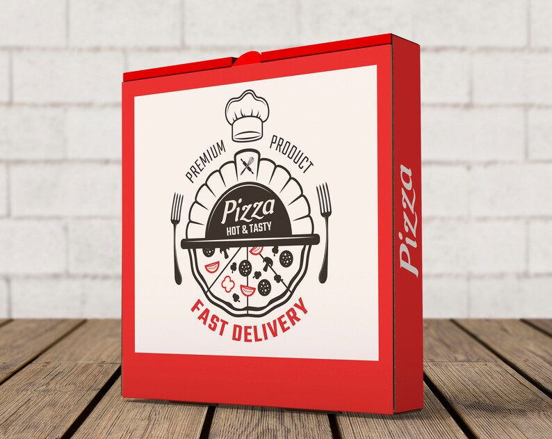 Template Pizza Box Design / Ready for Printing / PDF File Etsy