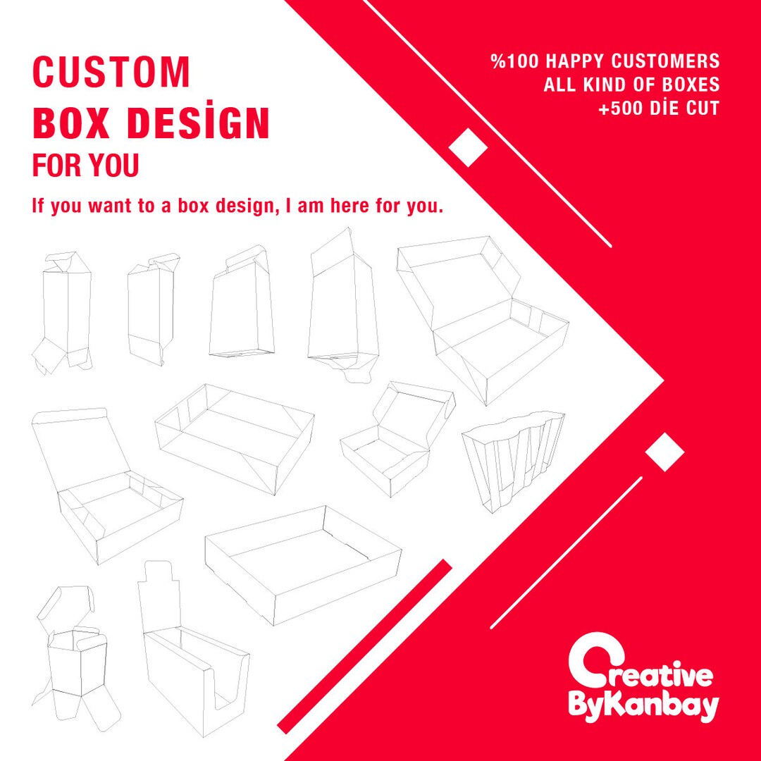 Custom Box Design Ready for Printing Etsy
