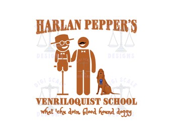 Best In Show Movie Harlan Pepper Ventriloquist School SVG + PNG, Bloodhound Dog Show svg png File