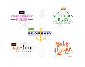 Bravo Reality Show Baby Bundle 5 svg png files, Instant Download, Cricut Cut Files, Tee Shirt SVG, tote bag mock up, print on demand pack