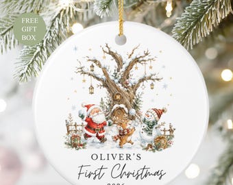 Personalized Baby’s First Christmas Ornament, Custom Newborn Keepsake Gift, Baby Boy or Girl Gift, Baby Girl Ornament