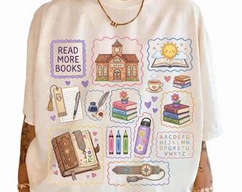 Komfortfarben Lesen Sie mehr Bücher T-Shirt, Buch-Liebhaber-Geschenke, trendiges Bücherwurm-Grafik-T-Shirt