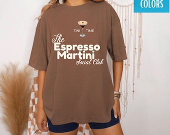 Espresso Martini Social Club Shirt: Ring-Spun Cotton Martini Lover Tee