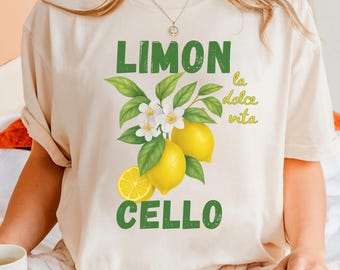 Comfort Colors Retro Limoncello La Dolce Vita Tee, Lemon Shirt, Amalfi Coast, Coastal Granddaughter Aesthetic Amalfi Coast, Summer Shirt