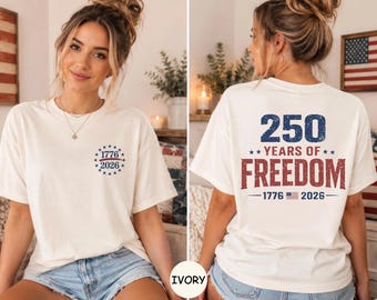 Comfort Colors Amerika Shirt, 250-jähriges Jubiläum T-Shirt, Vaterländisches Western Shirt, 250 Jahre Freiheit T-Shirt, Fourth of Juli Shirt