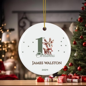 Baby&#39;s First Christmas Ornament, Personalized First Christmas Ornament, Custom Baby Ornament 2023, New Baby Girl Gift, New Baby Boy Gift