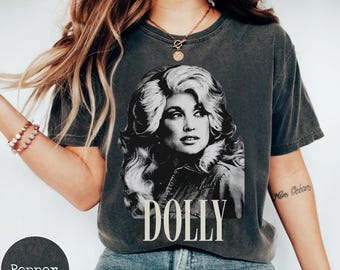 Comfort Colors® Vintage Dolly Parton Tribute Shirt, Dolly Parton Shirt Vintage, Country Music Legend Portrait Tee,