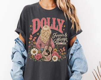 Dolly Parton Vintage Country Comfort Colors® Cotton Shirt, RIP Dolly Parton Memorial Shirt, Vintage Dolly Parton 1946-2026 Graphic Tee