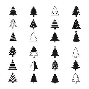 Sapin de Noël Svg, sapin de Noël Svg Bundle, Svg Noël, Clipart Noël, sapin de Noël Png, icônes de Noël